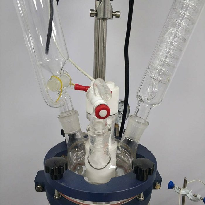 Jacketed Glass Reactor with borosilicate glass 3.3