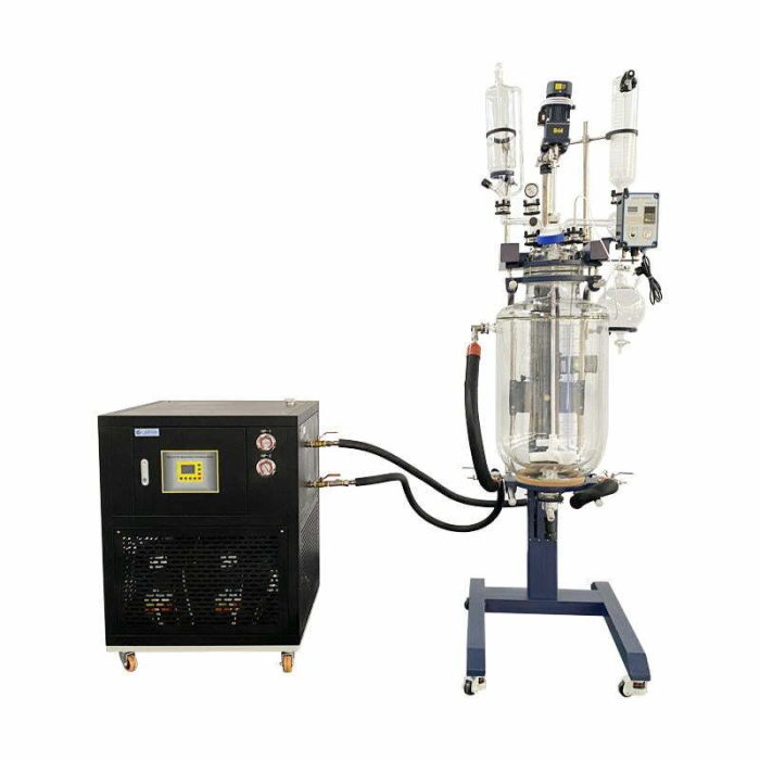 Double-layer Electric Lift Glass Reactor Jacketed Glass Reactor Price for Laboratory