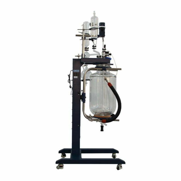 Stainless Steel Electric lift Jacketed Double layer glass reactor