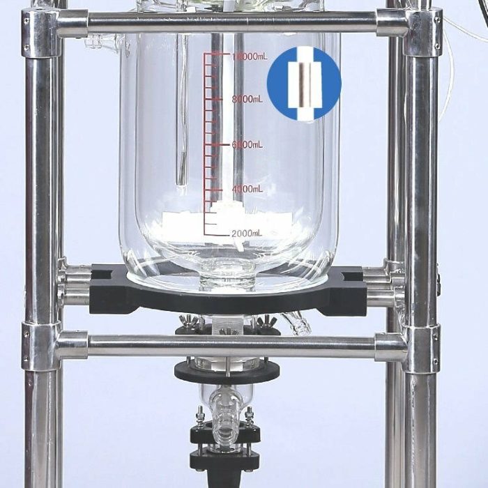 Double-Layer Vacuum Distillation Jacket Glass Reactor