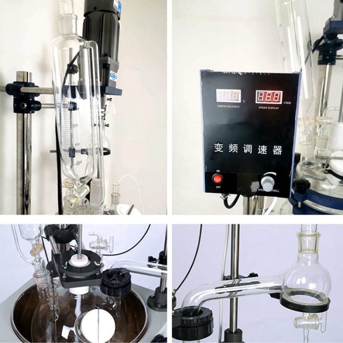 explosion-proof chemical process batch single layer glass reactor