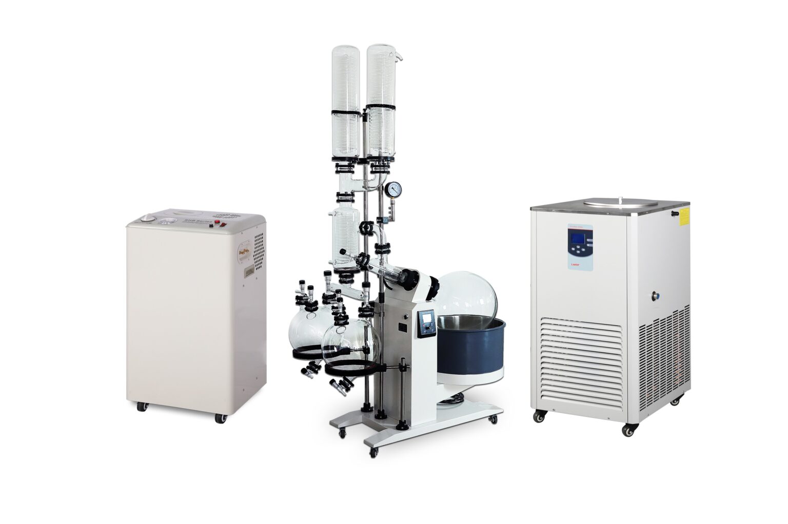 20L Dual Condensers Rotary Evaporator with Chiller & Vacuum Pump Get