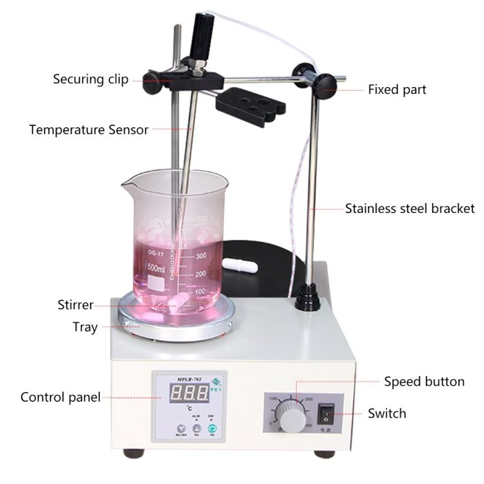 Magnetic Stirrer Mixer Lab Mixer Magnetic Spinner Hotplate with Heating Plate Digital Magnetic Mixer 3