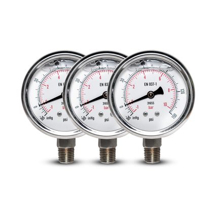 manómetro de pressão com enchimento de óleo de silicone