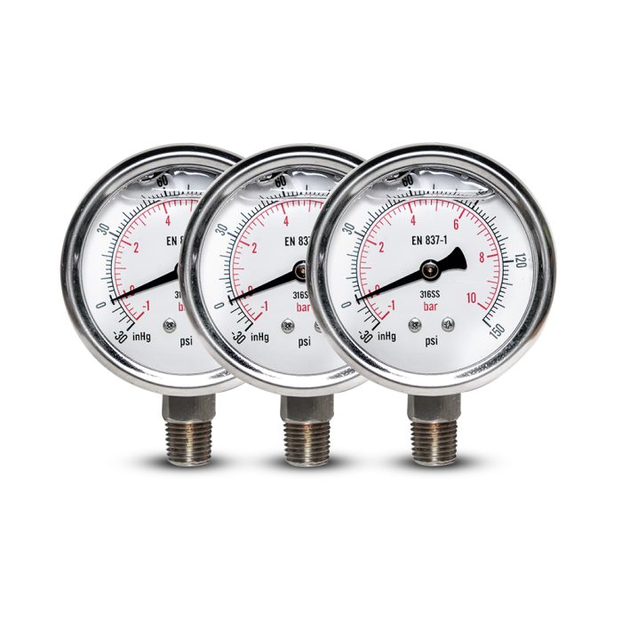 silicone oil filled pressure gauge