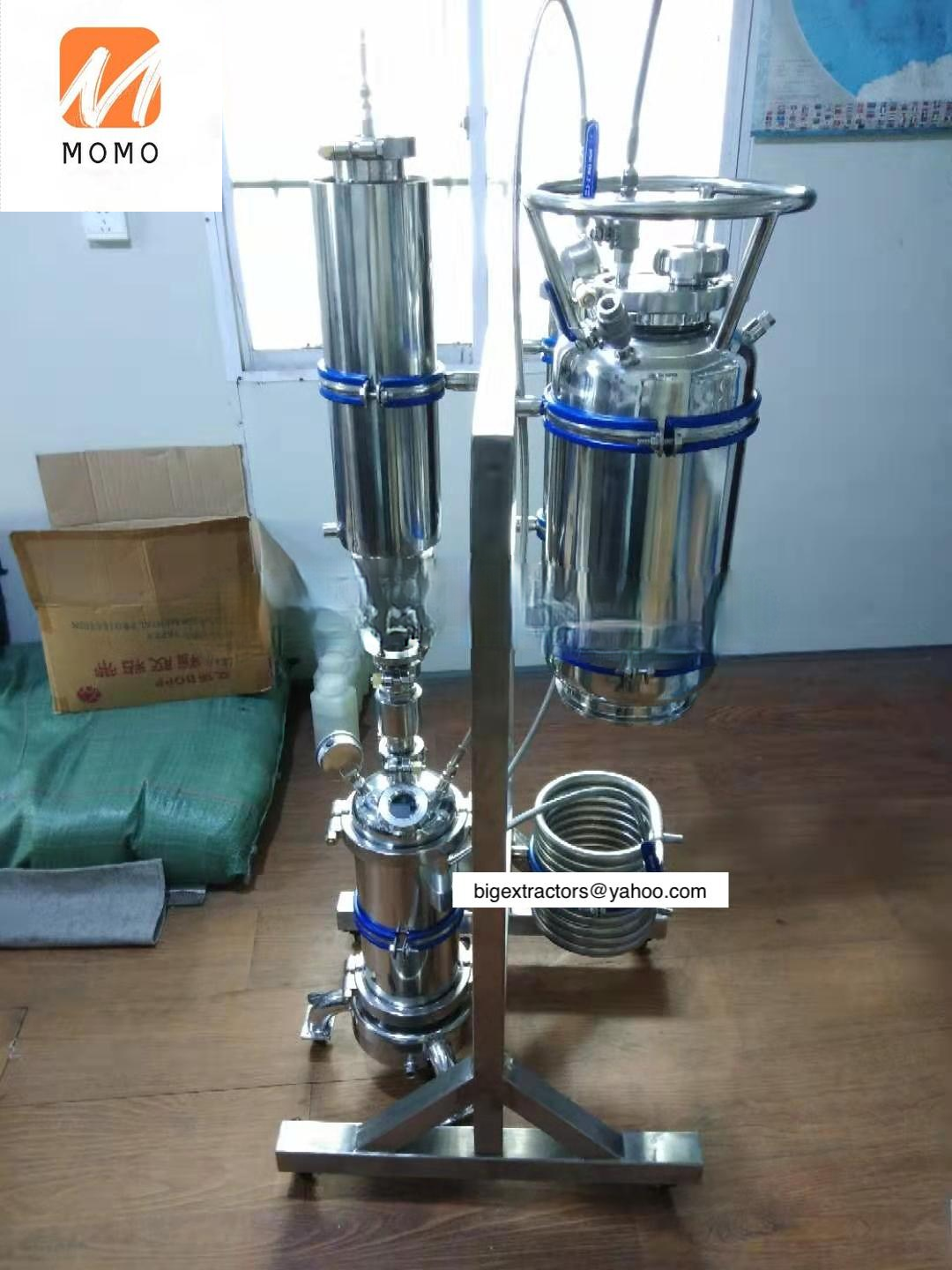 2LB SS304 Dewaxing Column BHO Closed Loop Extractor With Jacketed Shatter Platter With Recovery Tank