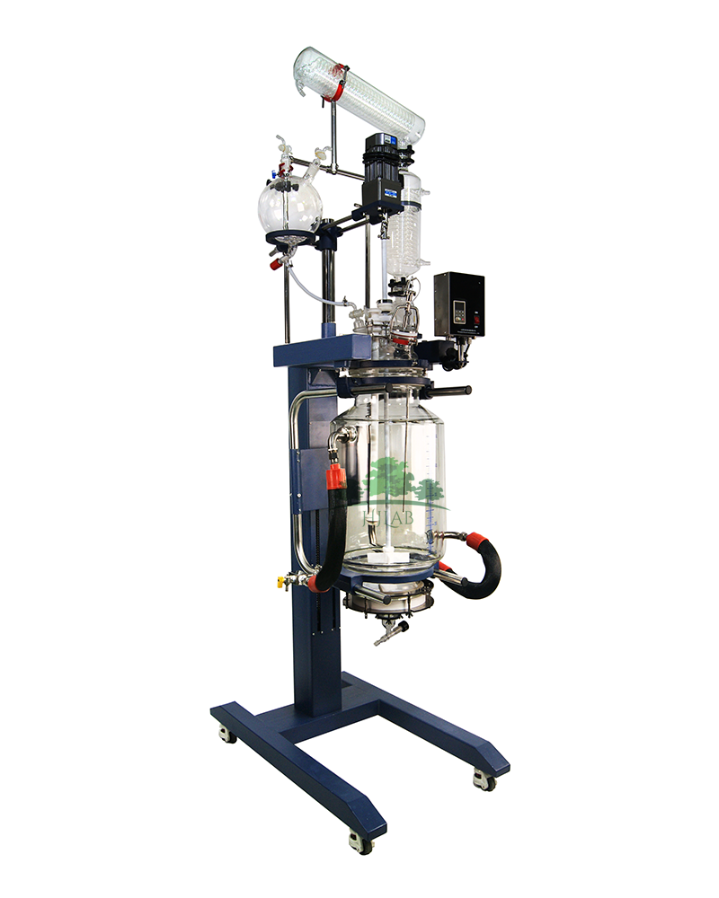 50L Single Or Dual Jacketed Glass Reactor With Lifting And Rotation 1