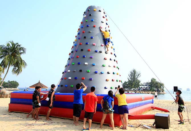 inflatable rock climbing wall