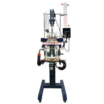 HJLab 5L Jacketed Glass Reactor With Reacion Vessel Lifting And Rotation