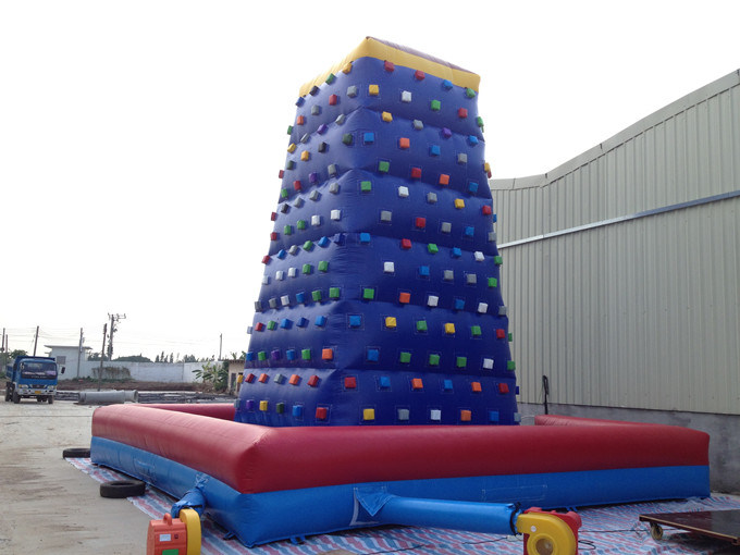 inflatable rock climbing wall for water