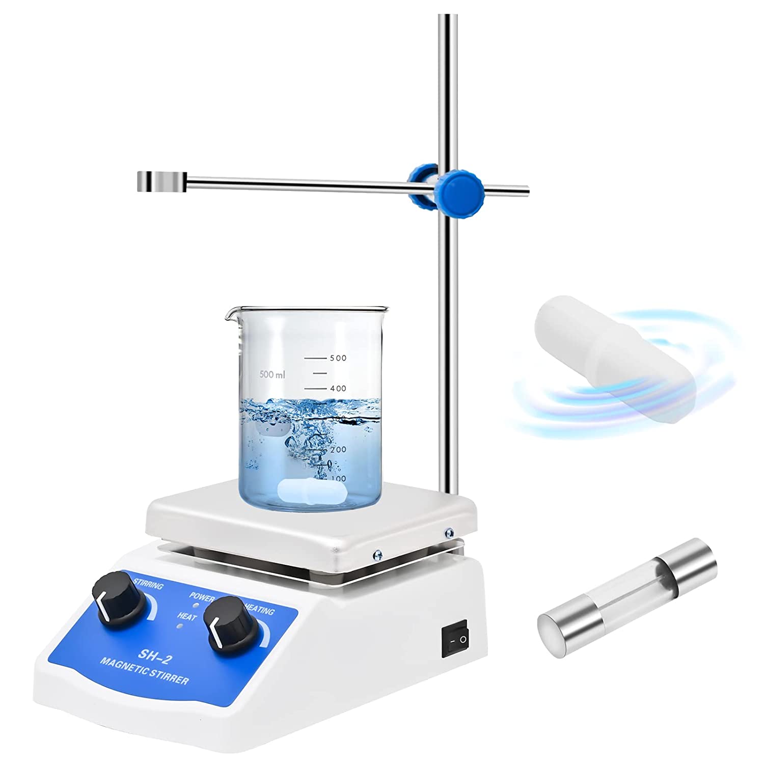 SH 2Lab Magnetic Stirrer Plate For Chemistry 1000ml Capacity 100 2000 RPM Speed Resin Epoxy Stirring