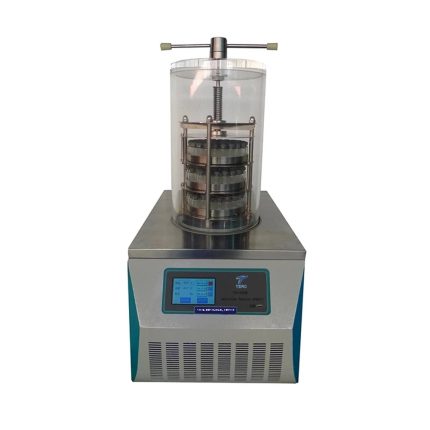 Small Desktop Vacuum Freeze Drying Machine Lyophilizer Machine Freeze Dried Fruit Gland Type Lab Use Vertical