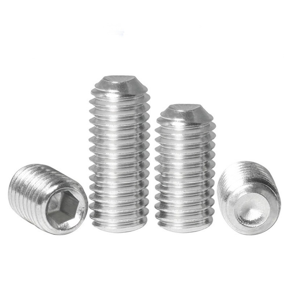 10 Pcs Lot Hex Socket Set Screw Cup Point Stainless Steel M2 M3 M4 M5 M6 3
