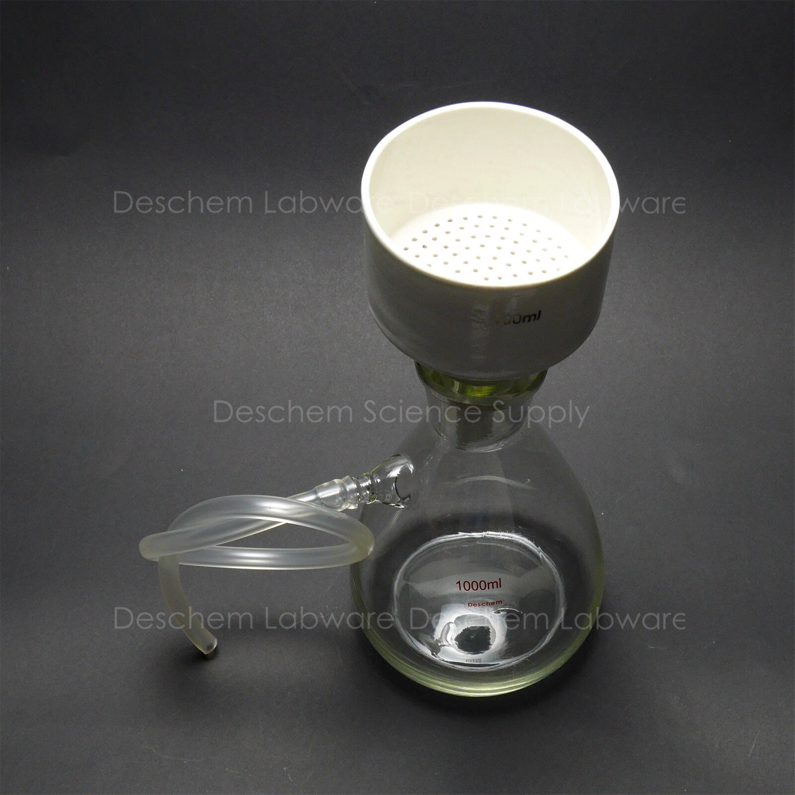 1000ml Filtration Buchner Funnel Kit Suction Flask Handle Vacuum Pump Filter Pap 2