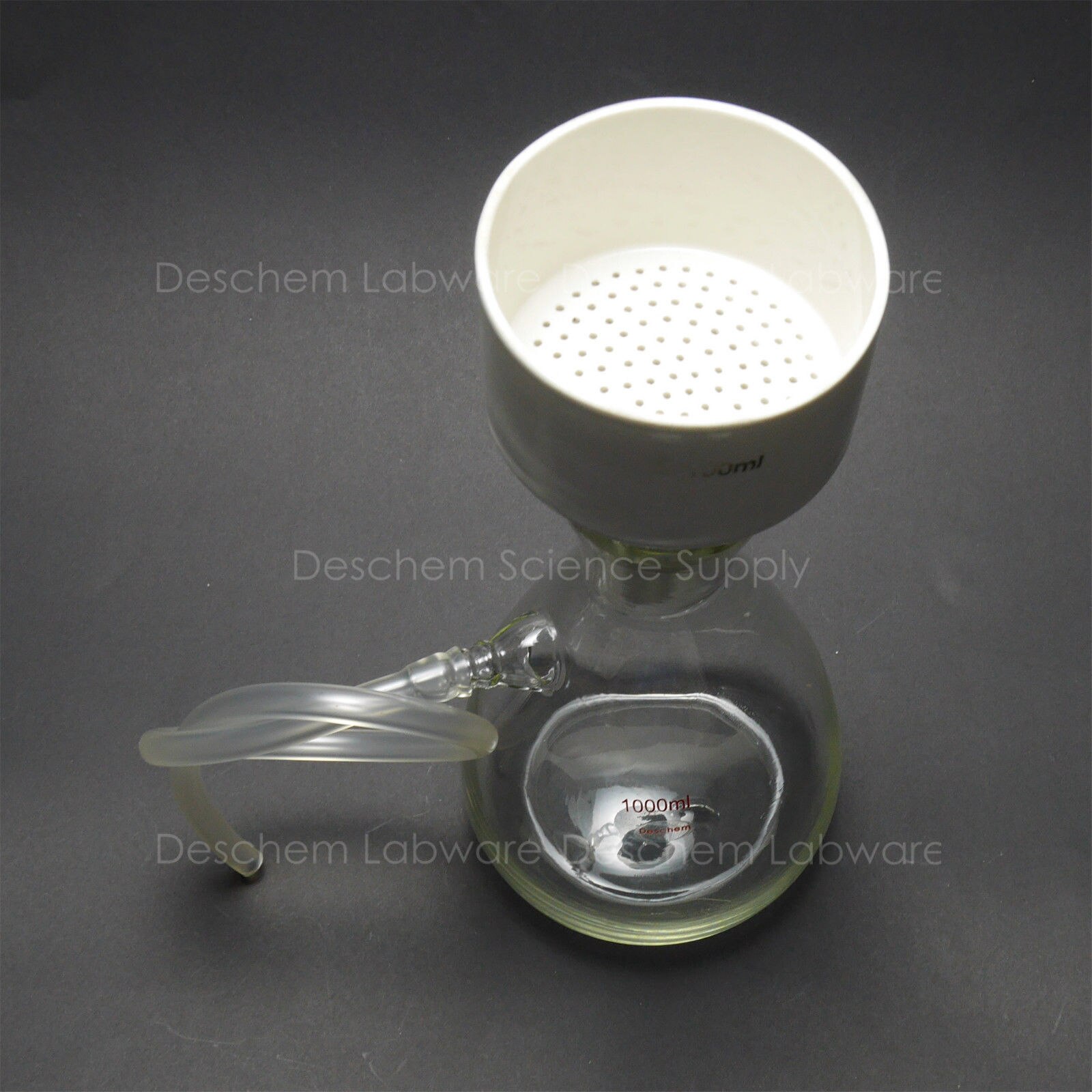 1000ml Filtration Buchner Funnel Kit Suction Flask Handle Vacuum Pump Filter Pap 3