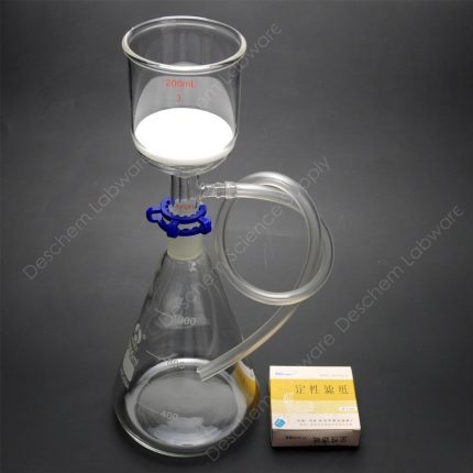 1000ml Suction Filtration Kit 200ml Buchner Funnel 1L Flask W 70mm Filter Pape