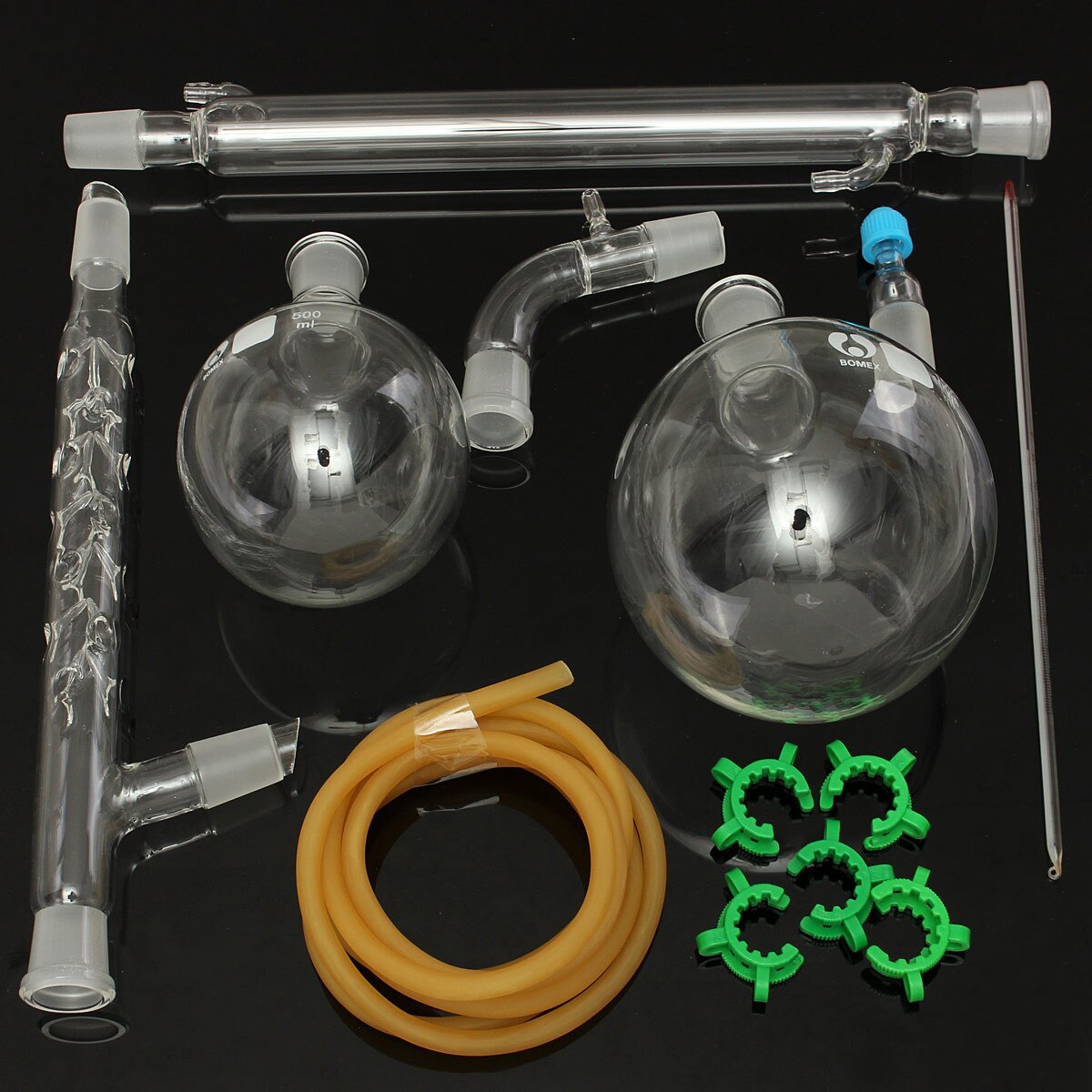 1000ml Vacuum Distillation Apparatus Laboratory Extract Glassware Kit Chemistry Lab Glass Distillation Apparatus 24 29 Joint