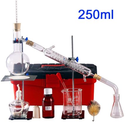 100ml 2000ml New Lab Essential Oil Distillation Apparatus Water Distiller Purifier Glassware Kits W Condenser Pipe 1