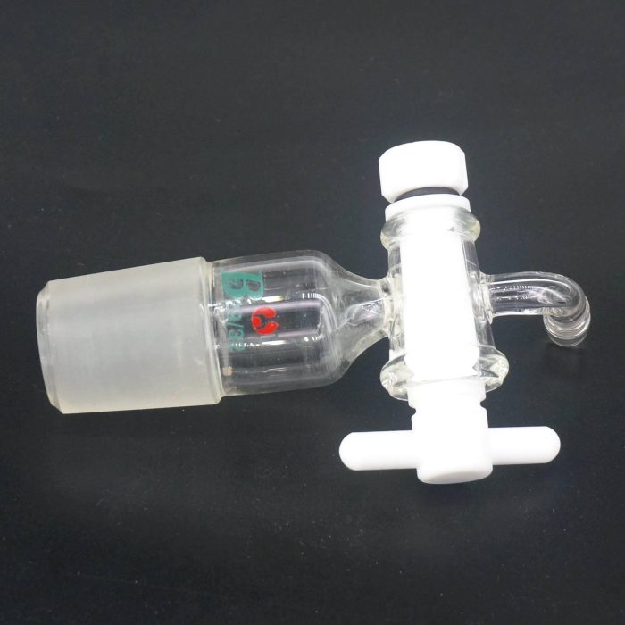 14 23 19 26 24 29 29 32 Joint Lab 90 Degree Adapter With PTFE Stopcock 4