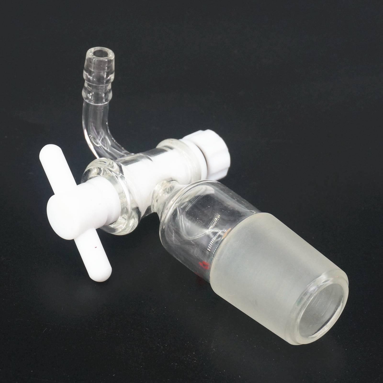 14 23 19 26 24 29 29 32 Joint Lab 90 Degree Adapter With PTFE Stopcock
