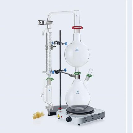 2000ml Lab Essential Oil Steam Distillation Apparatus Glassware Kits Water Distiller Purifier W Hot Stove Graham