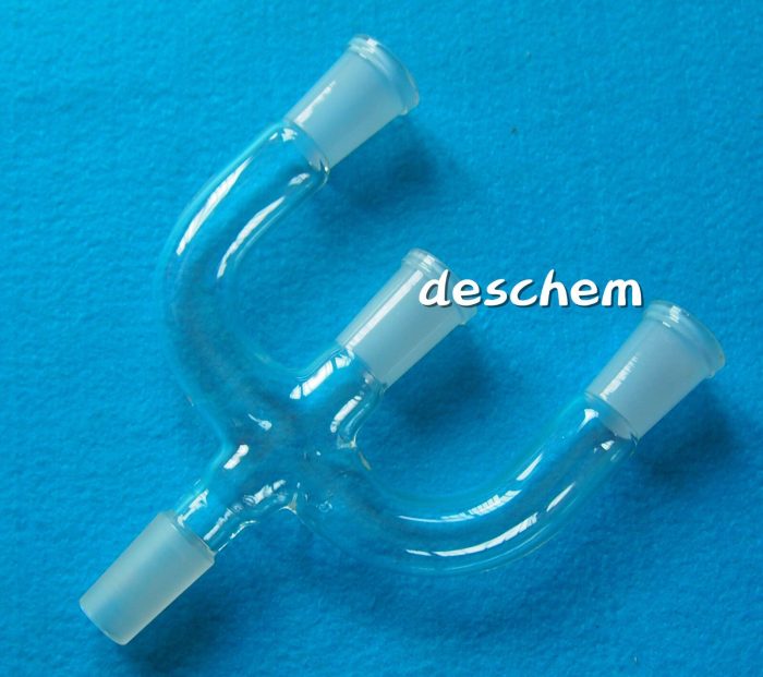 24 40 Modified Glass Claisen Adapter 4 Way Chemistry Lab Glassware 2