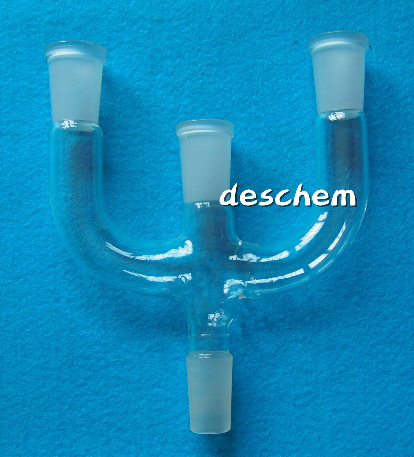 24 40 Modified Glass Claisen Adapter 4 Way Chemistry Lab Glassware 3