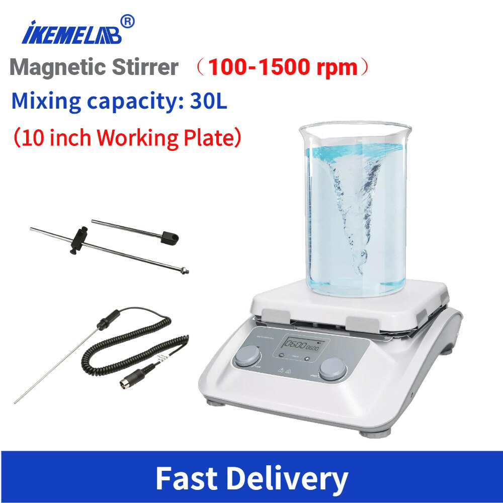 30L Hotplate Magnetic Stirrer Planetary Mixer LCD Digital 550 C Adjustable Speed 1500rpm Medical Science Laboratory