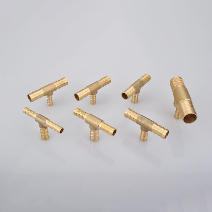 4 5 6 8 10 12 14 16 19mm Reudcing Hose Barb Tee 3 Ways Brass 4