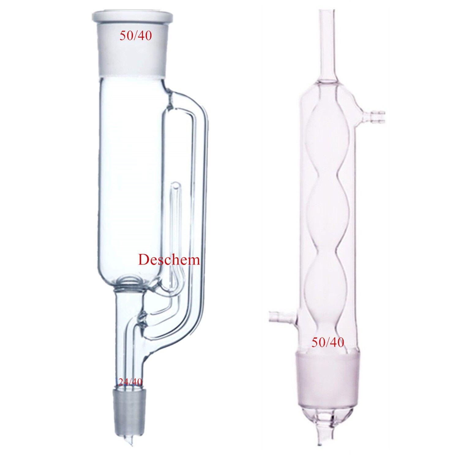 500ml 24 40 Glass Soxhlet Extractor Allihn Condenser W Two Flat Bottom Flask 4