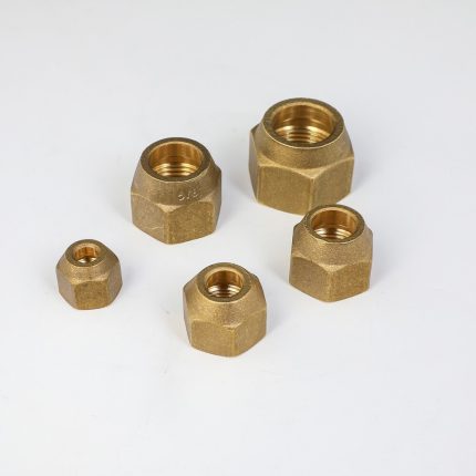 Brass Forged Hex Nut For 45 Degree SAE 1 4 3 8 1 2 3 4 1