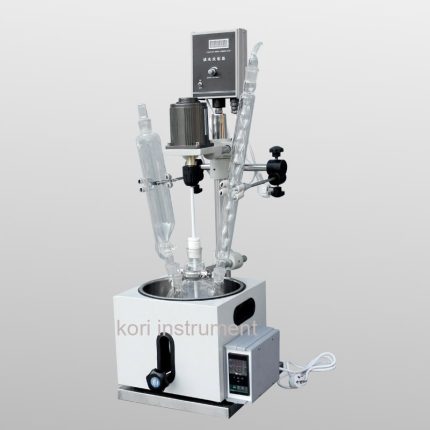 CE Approved 5L Laboratory Reaction Apparatus Jacketed Glass Reactor Bioreactor