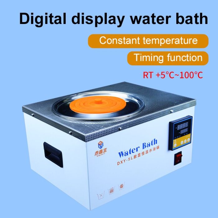 DXY Round Water Bath 220V Constant Temperature Laboratory Equipment LCD Digital Lab Water Bath Thermostat Tank