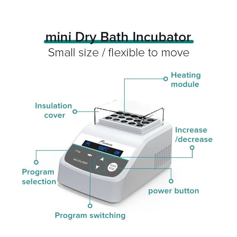 Digital Display Portable Thermostatic Dry Bath Incubator With Heating Block 0 2ml 0 5ml 1 5ml 1