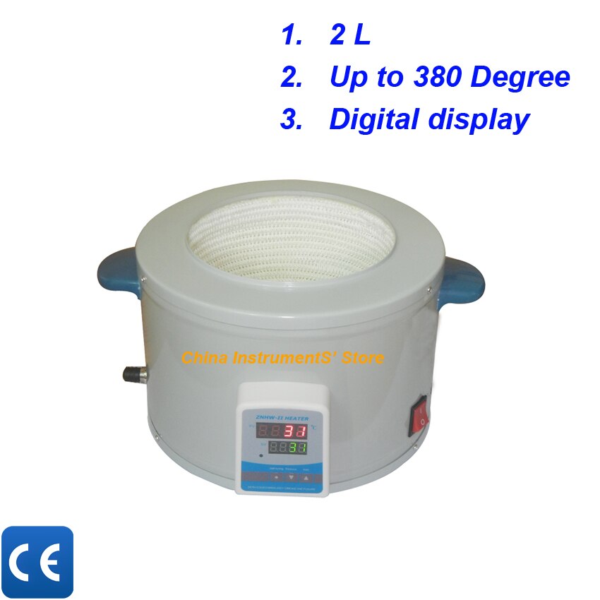 Free Shipping 2L 220V 110V 650W Electric Temp Adjust Heating Mantle Lab Flask Heater Sleeve