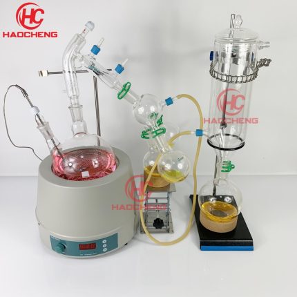 Free Shipping 5L Short Path Distillation With 220V Stirring Heating Mantle Chiller Heaater And Vacuum Pump