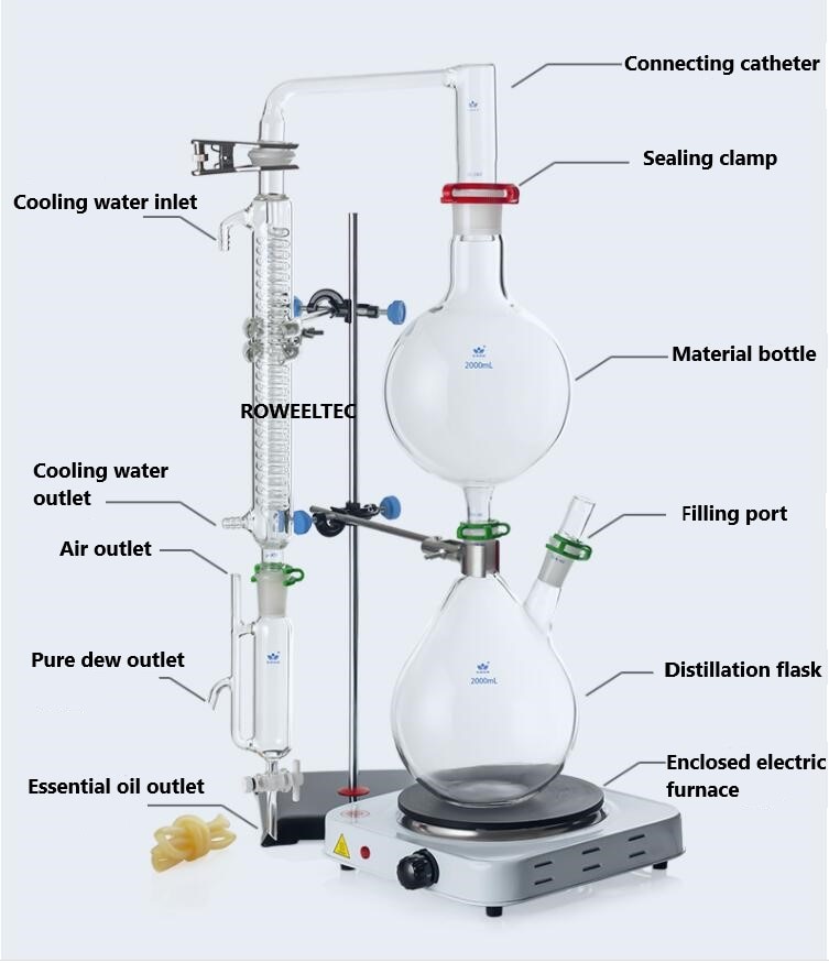  steam distillation machine for essential oil hand