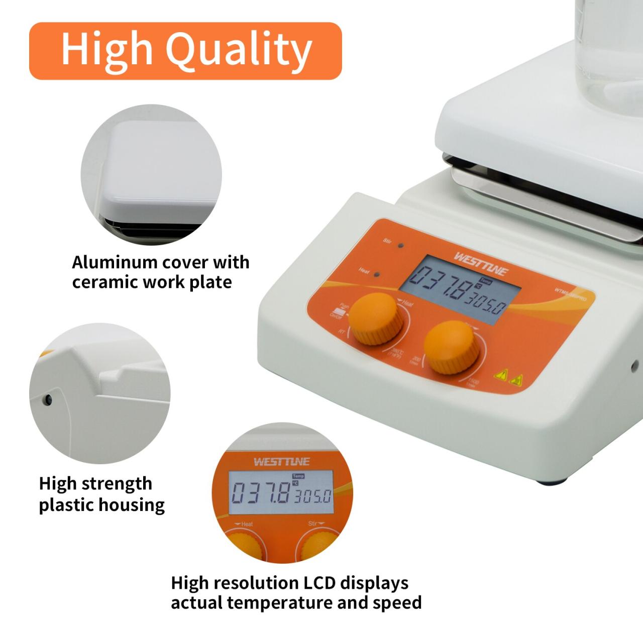 Lab Digital Magnetic Stirrer Hotplate For Laboratory Apparatus