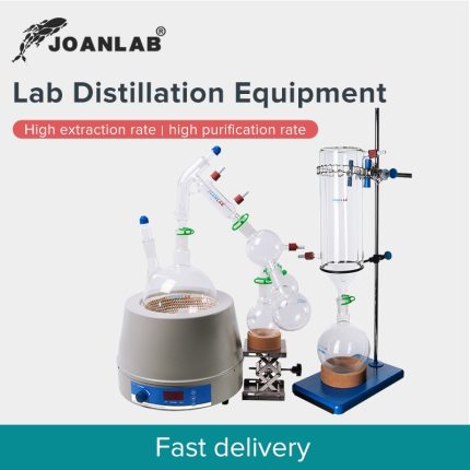 JOANLAB Lab Equipment Short Path Distillation Kit Glass Apparatus With Magnetic Stirring And Heating Mantle And