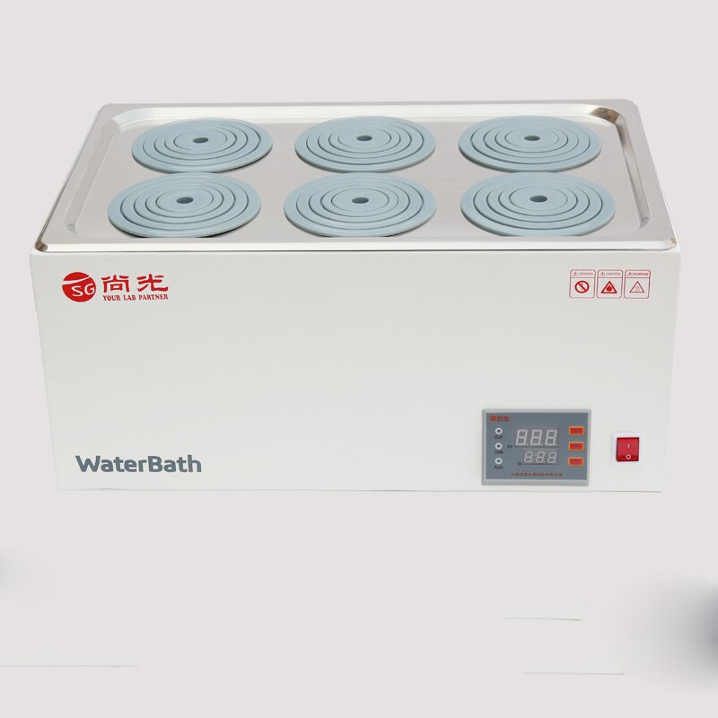 Laboratory Water Bath Constant Temperature LCD Digital Display Lab Equipment Thermostat Tank 6 Hole 220v