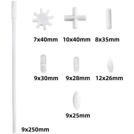 Magnetic Stirrer Bars Stir Bar Mixer PTFE Stirring Rod With Stir Bar Retriever Pack Of 8 1