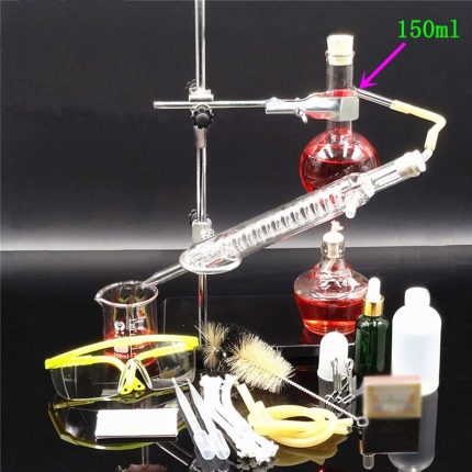 Kleine Größe 150ml Glas ätherisches Öl Dampfdestillation Laborgerät Hydrosol Destillation Chemie Lehrmittel