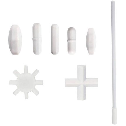 Toolly 8 Pack Magnetic Stirrer Stir Bars Mixer Including 7 Shapes Magnetic Retriever