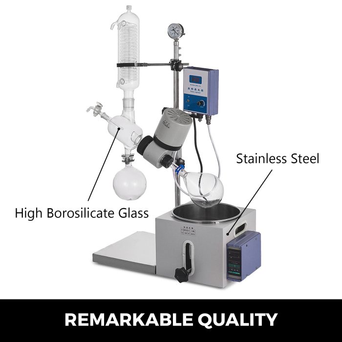 VEVOR 2L 5L R201D RE501 Manual Auto Lifting With LCD Screen 5 120rpm Professional Rotary Evaporator 1