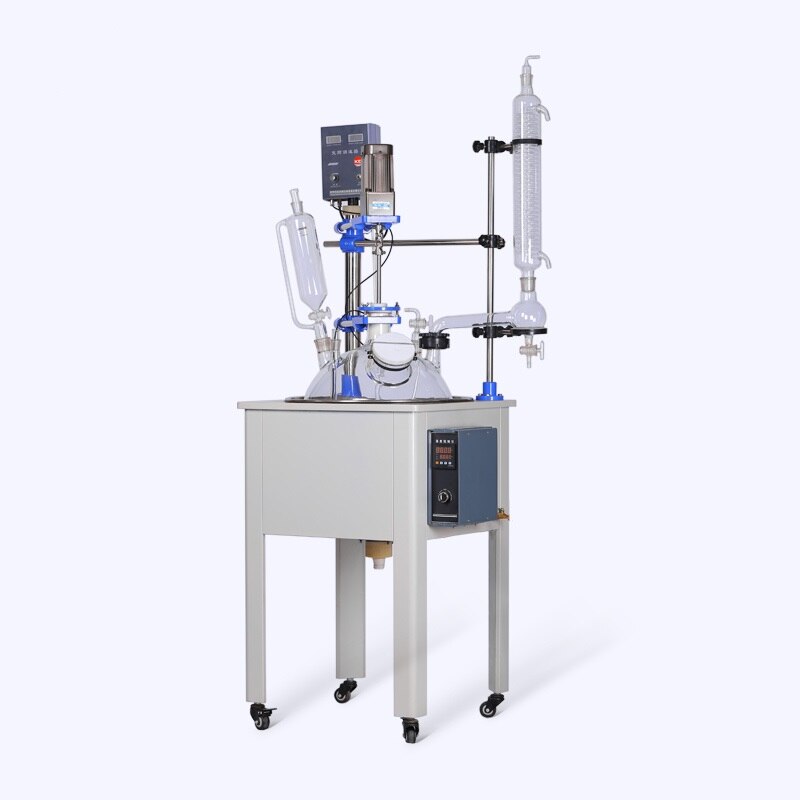 ZOIBKD Laboratory Equipment 10L 50L Single Layer Glass Reactor With High Strength Acid Resistance Corrosion 1