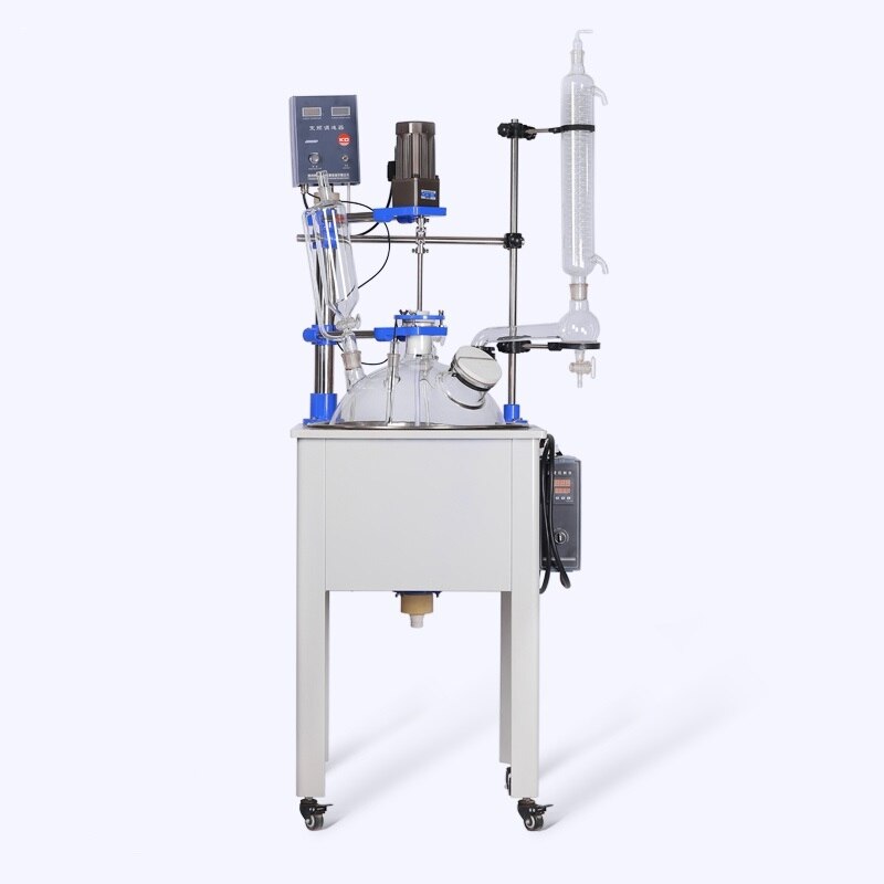 ZOIBKD Laboratory Equipment 10L 50L Single Layer Glass Reactor With High Strength Acid Resistance Corrosion