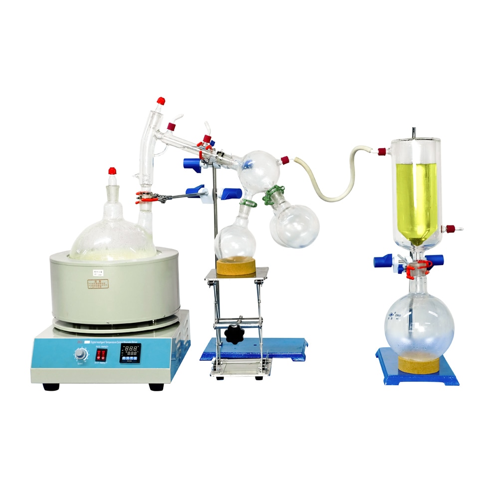 ZOIBKD Laboratory Equipment SPD 2L Short Path Distillation Kit Equipped With Vacuum Pump And Cooler 1