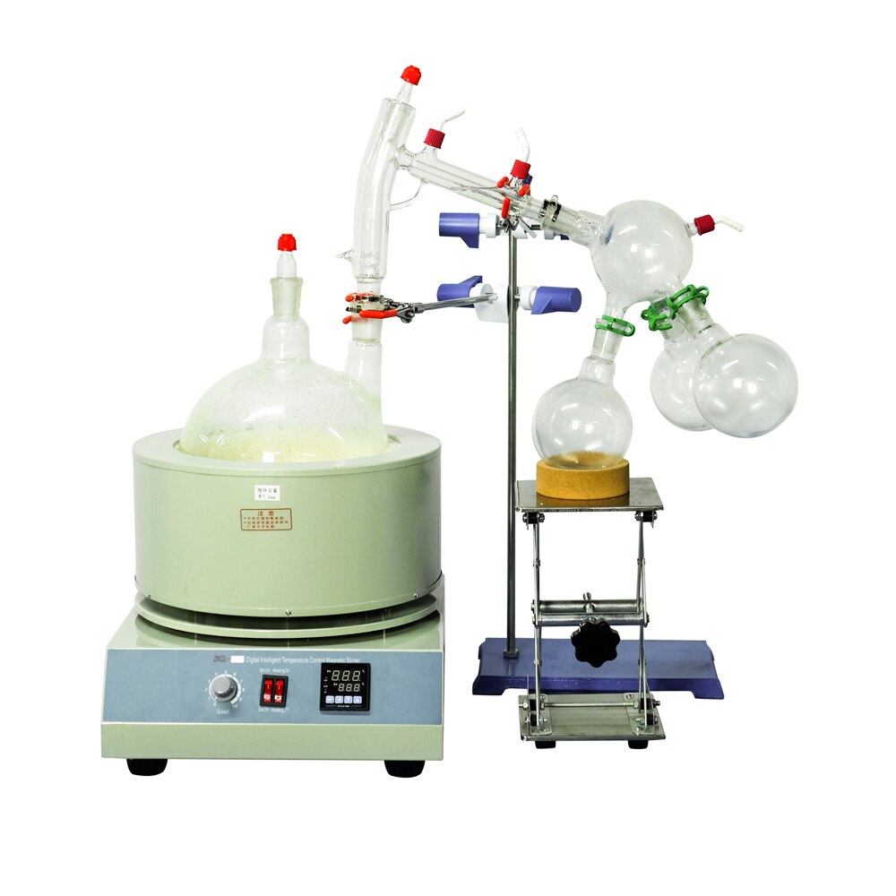 ZOIBKD Laboratory Equipment SPD 2L Short Path Distillation Kit Equipped With Vacuum Pump And Cooler 2