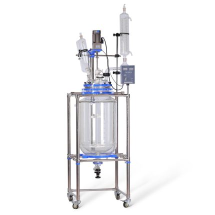 ZOIBKD Supply Laboratory Equipment 100L Double Glass Reactor High Strength Acid Resistant With Mechanical PTFE Stirring 1