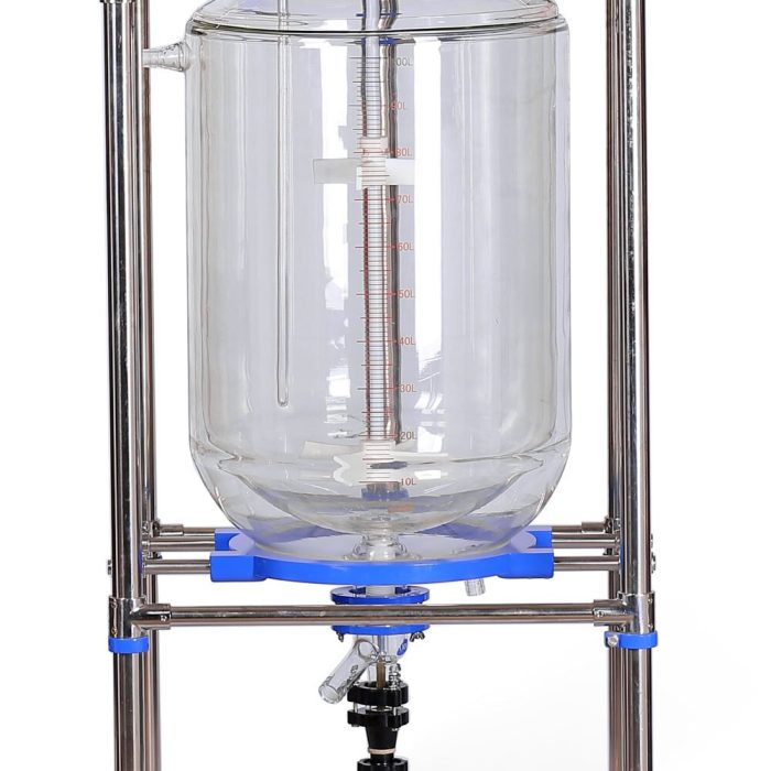ZOIBKD Supply Laboratory Equipment 100L Double Glass Reactor High Strength Acid Resistant With Mechanical PTFE Stirring 4